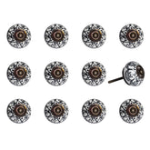 1.5" X 1.5" X 1.5" Black White Copper Knobs 12 Pack